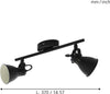 Spot-Moderno-Seras-2-In-Acciaio-Nero-2-Luci-Gu10-3W-Ip20