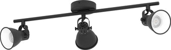 Spot-Moderno-Seras-2-In-Acciaio-Nero-3-Luci-Gu10-3W-Ip20