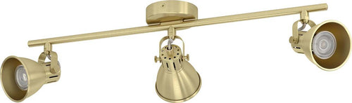Spot-Moderno-Seras-In-Acciaio-Ottoneottone-Spazzolato-3-Luci-Gu10-3W-Ip20