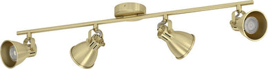 Spot-Moderno-Seras-In-Acciaio-Ottoneottone-Spazzolato-4-Luci-Gu10-3W-Ip20