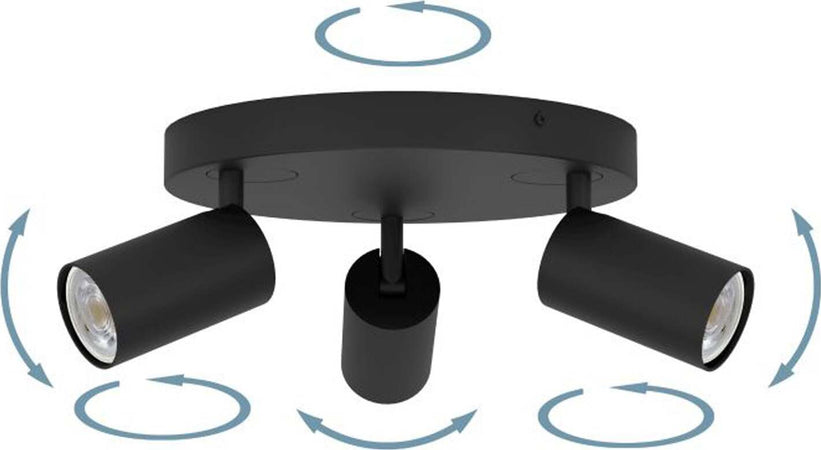 Spot-Moderno-Telimbela-Z-In-Acciaio-Nero-3-Luci-Gu10-4,9W-Ip20