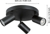 Spot-Moderno-Telimbela-Z-In-Acciaio-Nero-3-Luci-Gu10-4,9W-Ip20