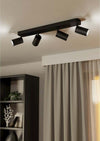 Spot-Moderno-Telimbela-Z-In-Acciaio-Nero-4-Luci-Gu10-4,9W-Ip20