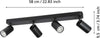 Spot-Moderno-Telimbela-Z-In-Acciaio-Nero-4-Luci-Gu10-4,9W-Ip20