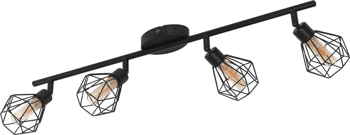 Spot-Moderno-Zapata-1-In-Acciaio-Nero-4-Luci-G9-3W-Ip20