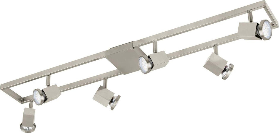 Spot-Moderno-Zeraco-In-Acciaio-Nichel-Satinato-6-Luci-Gu10-4,6W-Ip20