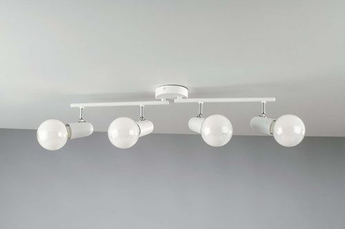 Spot Punto Orientabile Bianco 4Xe27 68X14X10Cm Illuminazione/Illuminazione per interni/Lampadari lampade a sospensione e plafoniere/Faretti da soffitto Led Mall Home - Napoli, Commerciovirtuoso.it
