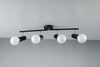 Spot Punto Orientabile Nero 4Xe27 68X14X10Cm Illuminazione/Illuminazione per interni/Lampadari lampade a sospensione e plafoniere/Faretti da soffitto Led Mall Home - Napoli, Commerciovirtuoso.it