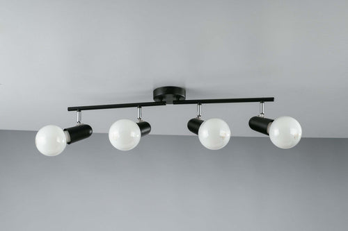 Spot Punto Orientabile Nero 4Xe27 68X14X10Cm Illuminazione/Illuminazione per interni/Lampadari lampade a sospensione e plafoniere/Faretti da soffitto Led Mall Home - Napoli, Commerciovirtuoso.it