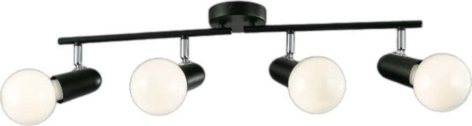 Spot-Punto-Orientabile-Nero-4Xe27-68X14X10Cm