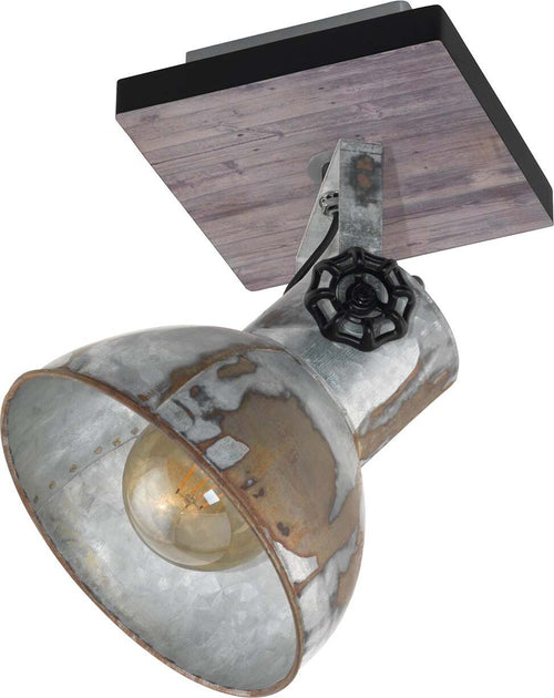 Spot-Rustico-Country-Barnstaple-Legno-Marronemarrone-Patinato-1-Luce-E27-40W