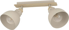 Spot-Vintage-Arrecife-In-Acciaio-Marrone-2-Luci-E27-28W-Ip20