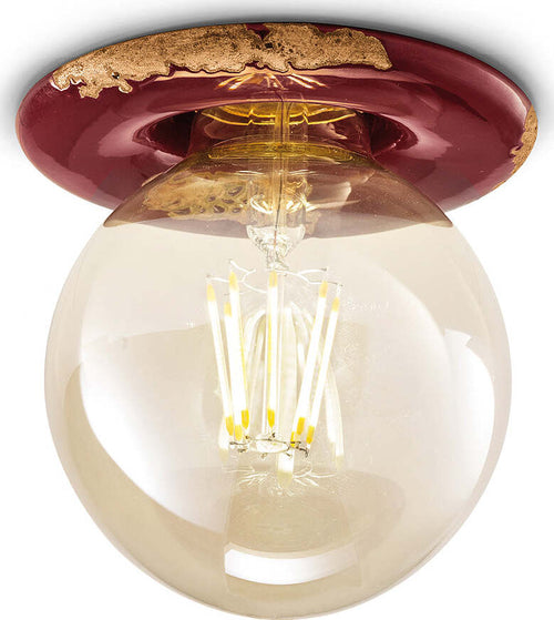 Spot-Vintage-Ceramica-Bordeaux-1-Luce-E27-11Cm