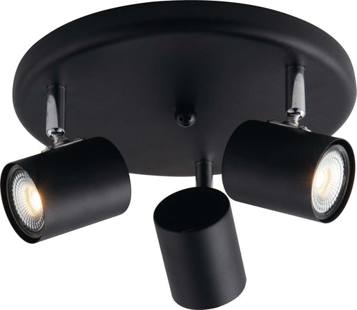 Spot Zero Orientabile Nero 3Xgu10 23,5X12Cm Illuminazione/Illuminazione per interni/Lampadari lampade a sospensione e plafoniere/Faretti da soffitto Led Mall Home - Napoli, Commerciovirtuoso.it