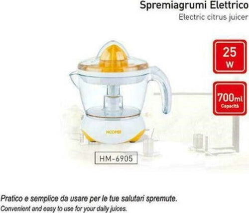 Spremiagrumi-Elettrico-25-Watt-700-Ml-Automatica-A-Pressione-Hoomei-Hm-6905