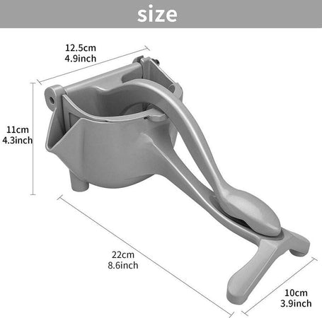 Spremiagrumi-Manuale-A-Leva-In-Alluminio-Con-Contenitore-Raccogli-Succo-Premuta