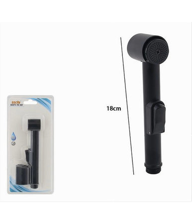 Spruzzatore Doccetta Per Bidet Wc Pulizia Doccia Vasca Da Bagno 18 Cm Nero 87547