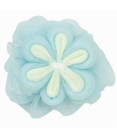 Spugna A Rete Bagno Doccia Con Fiore Morbida Esfoliante Scrubber Azzurra 79586