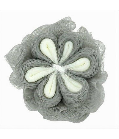 Spugna A Rete Da Bagno Doccia Con Fiore Morbida Esfoliante Scrubber Grigia 79587