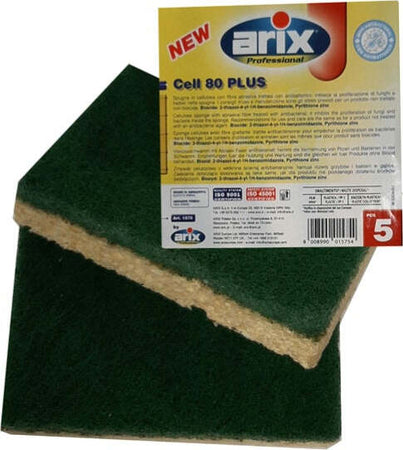 Spugna Cell 80 Plus - abrasiva - antibatterica - Arix - conf. 5 pezzi Casa e cucina/Detergenti e prodotti per la pulizia/Strumenti di pulizia/Panni per pulizia Eurocartuccia - Pavullo, Commerciovirtuoso.it