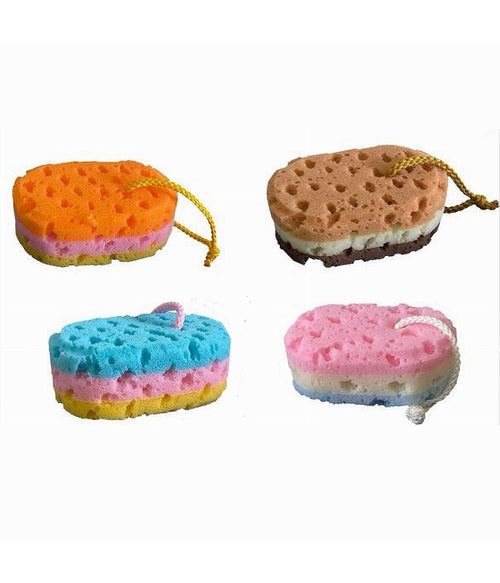 Spugna Corpo Bagno Doccia Corda Morbida Massaggio Tonificante Ovale Colorato 79237