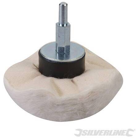 Spugna di lucidatura in cotone morbido per trapani elettrici diametro 6mm silverline
