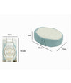 Spugna Doccia Bagno Esfoliante Scrub Pelle Corpo Ovale Con Fascia Azzurra 79658
