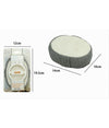 Spugna Doccia Bagno Esfoliante Scrub Pelle Corpo Ovale Con Fascia Grigia 79659