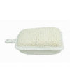 Spugna Doccia Esfoliante Bagno Per Cura Corpo Bombata 13x9.5x4.5 Cm Bianca 79648