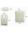 Spugna Doccia Esfoliante Bagno Per Cura Corpo Bombata 13x9.5x4.5 Cm Bianca 79648