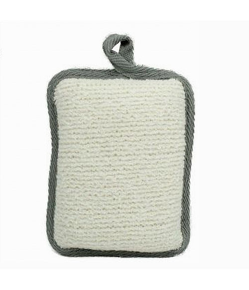 Spugna Doccia Esfoliante Bagno Per Cura Corpo Bombata 13x9.5x4.5 Cm Grigio 79653