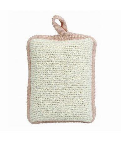 Spugna Doccia Esfoliante Bagno Per Cura Corpo Bombata 13x9.5x4.5 Cm Rosa 79649