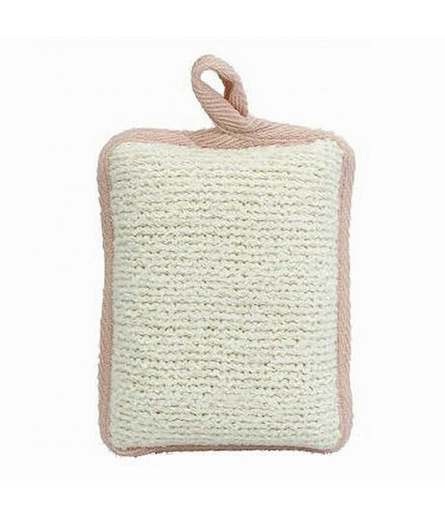 Spugna Doccia Esfoliante Bagno Per Cura Corpo Bombata 13x9.5x4.5 Cm Rosa 79649