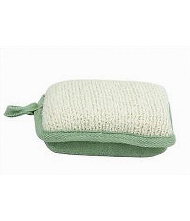 Spugna Doccia Esfoliante Bagno Per Cura Corpo Bombata 13x9.5x4.5 Cm Verde 79650