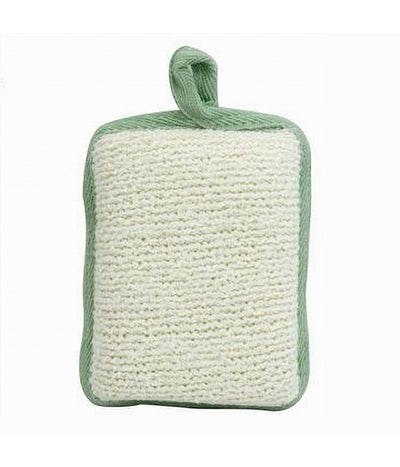 Spugna Doccia Esfoliante Bagno Per Cura Corpo Bombata 13x9.5x4.5 Cm Verde 79650