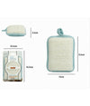 Spugna Doccia Esfoliante Bagno Per Cura Corpo Bombata 13x9.5x4.5cm Azzurro 79652