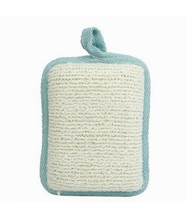 Spugna Doccia Esfoliante Bagno Per Cura Corpo Bombata 13x9.5x4.5cm Azzurro 79652