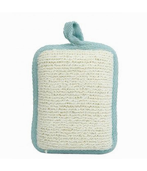 Spugna Doccia Esfoliante Bagno Per Cura Corpo Bombata 13x9.5x4.5cm Azzurro 79652
