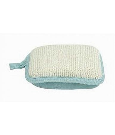 Spugna Doccia Esfoliante Bagno Per Cura Corpo Bombata 13x9.5x4.5cm Azzurro 79652