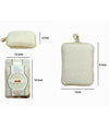 Spugna Doccia Esfoliante Bagno Per Cura Corpo Bombata 13x9.5x4.5cm Beige 79651