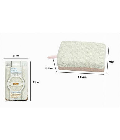 Spugna Doccia Esfoliante Tonica Rilassa Per Cura Di Pelle Corpo Bagno Rosa 79637