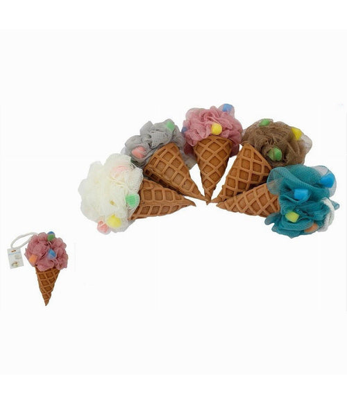 Spugna Per Corpo Bagno Doccia Colorata A Forma Di Cono Gelato Massaggio 79294