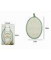 Spugna Per Doccia Bagno Esfoliante Cura Di Pelle Corpo 13x18cm Verde Ovale 79644