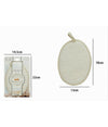 Spugna Per Doccia Bagno Esfoliante Cura Pelle Corpo 13 X 18 Cm Beige Ovale 79645