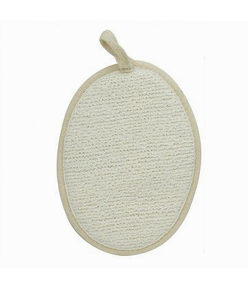 Spugna Per Doccia Bagno Esfoliante Cura Pelle Corpo 13 X 18 Cm Beige Ovale 79645