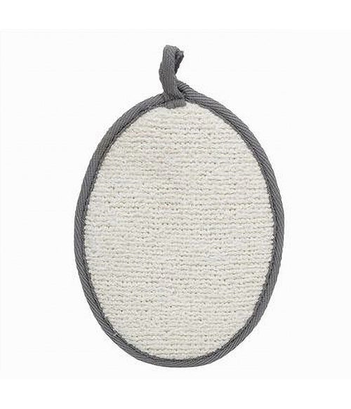 Spugna Per Doccia Bagno Esfoliante Cura Pelle Corpo 13 X 18cm Grigia Ovale 79647