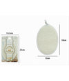 Spugna Per Doccia Bagno Esfoliante Cura Pelle Corpo 13x18 Cm Bianca Ovale 79642