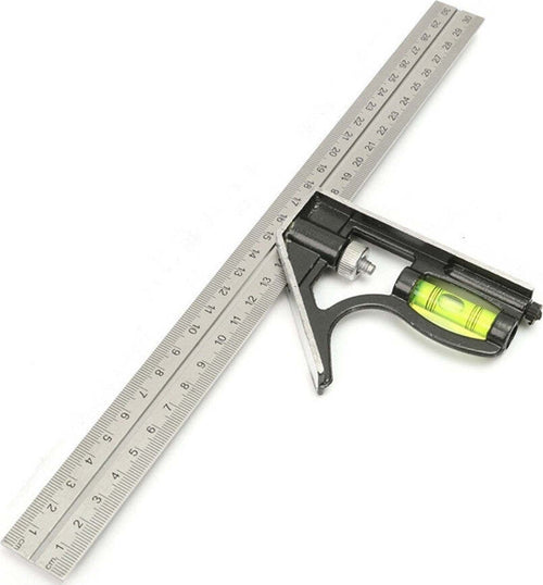 SQUADRA COMBINATA CON LIVELLA METRICA A BOLLA IN ALLUMINIO ANGOLO 45°90° 300m Fai da te/Utensili elettrici e a mano/Strumenti di misura e layout/Livelle/Livelle a bolla Trade Shop italia - Napoli, Commerciovirtuoso.it