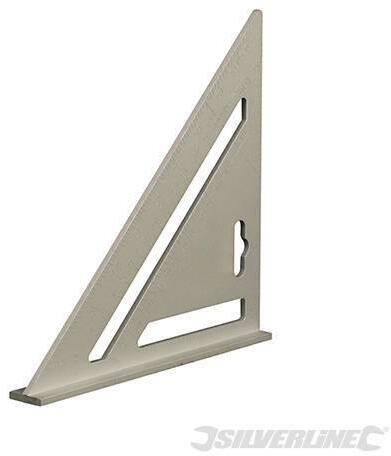 Squadra resistente per carpentiere in alluminio misure 185 x 182 x 260 mm silverline
