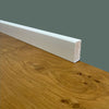 Battiscopa PREMIUM in legno MASSELLO basso squadrato 33x14 laccato bianco (prezzo al metro) Eternal Parquet